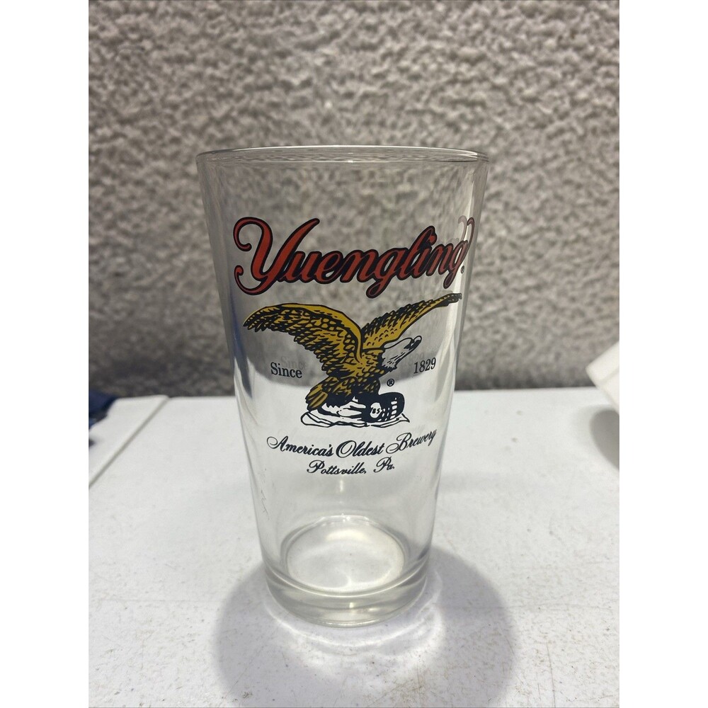 YUENGLING AMERICA'S OLDEST BREWERY BEER GLASSES,  EAGLE LOGO, 16 OZS.